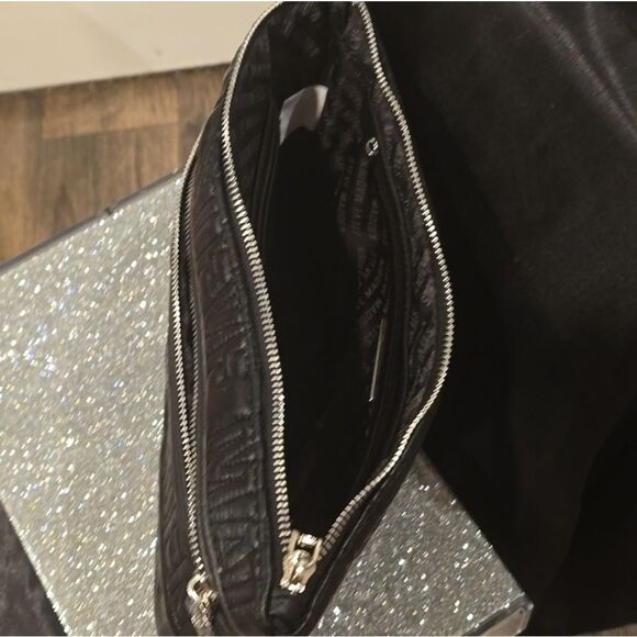 Steve Madden BMalibna Stitched Logo Quilted Wristlet